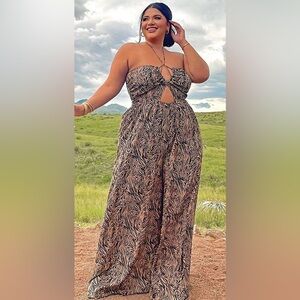 Elegant Zebra Print Jumpsuit